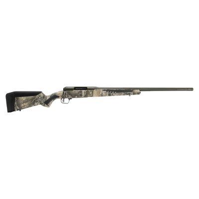 Savage 110 Timberline 300 Win Mag OD Green 24″ Threaded Fluted Barrel w/ Muzzle Break Realtree Excape Camo Stock Image 