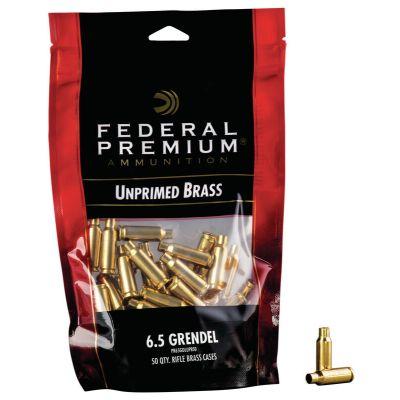 Federal Premium 6.5 Grendel Unprimed Brass 50 Count