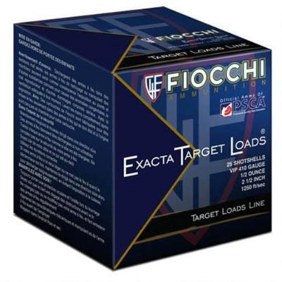 Fiocchi Exacta Target VIP 410 Ga 2-1/2″ 1/2 oz. #7.5 Shot 25 Rnds