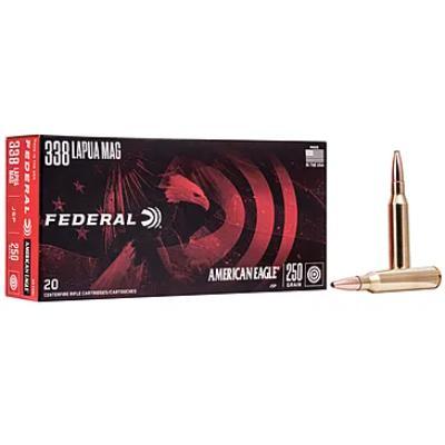 Federal American Eagle 338 Lapua Mag 250 Gr Jacketed Soft Point 20 Rnds