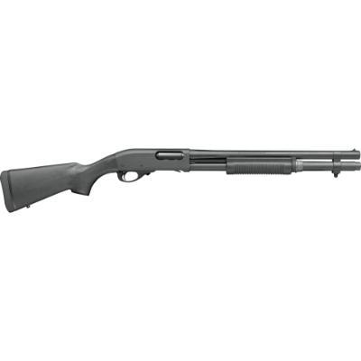 Remington 870 Police 12 Ga 3″ Blued 18″ Barrel Black Synthetic Stock Bead Sight 2 Shot Extension Pump Action Image 