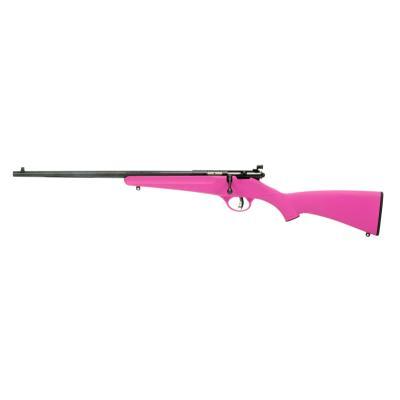 Savage Rascal Youth Left Hand 22 LR Blued 16.125″ Barrel Pink Synthetic Stock