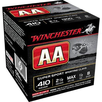 Winchester AA Super Sport 410 Ga 2-1/2" #8 Shot 1/2oz 25 Rnds